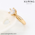 13948 Fashion jewelry finger rings 18k gold zircon rings single stone designs for Women